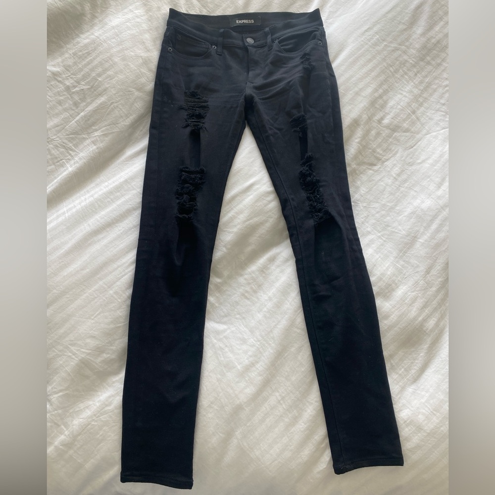 express black ripped jeggings